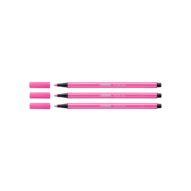 Viltstift STABILO Pen 68/056 medium neon roze