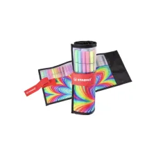 Viltstift STABILO Pen 68/25 Arty roletui medium assorti set à 25 stuks