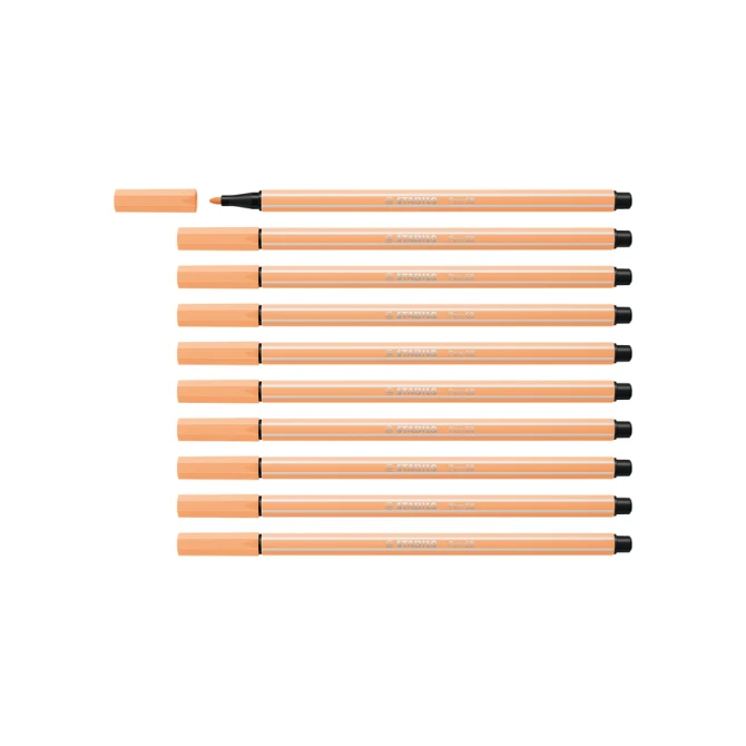 Viltstift STABILO Pen 68/25 medium pastel oranje