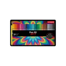 Viltstift STABILO Pen 68/30 Arty medium assorti blik à 30 stuks