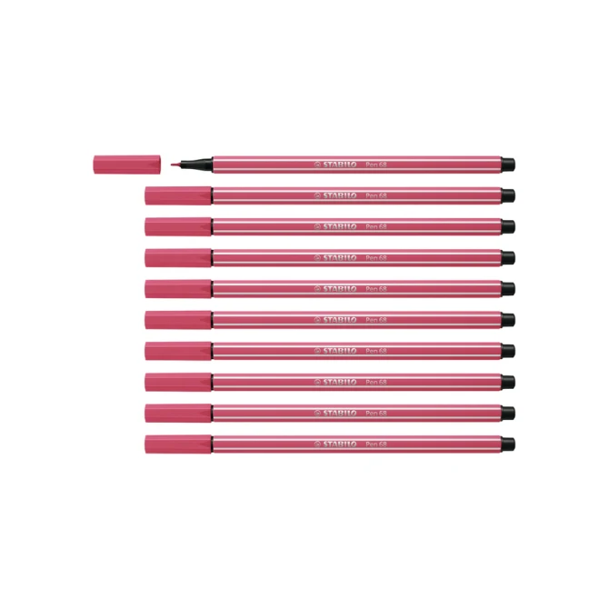 Viltstift STABILO Pen 68/49 medium aardbeienrood
