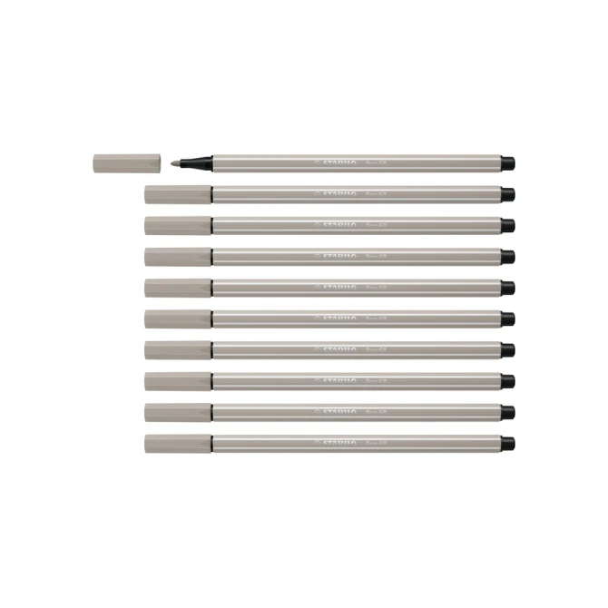 Viltstift STABILO Pen 68/93 medium  warm grijs