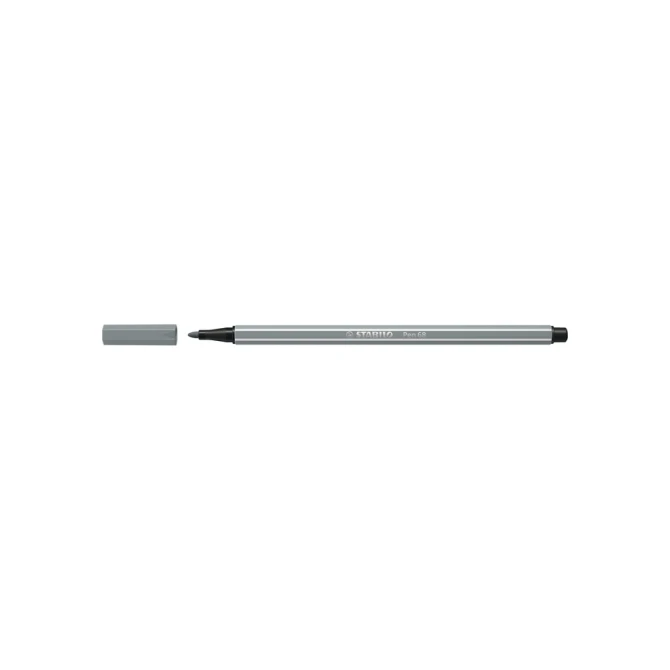 Viltstift STABILO Pen 68/95 medium middel koudgrijs