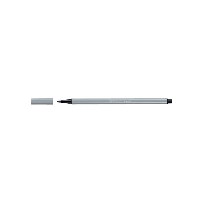 Viltstift STABILO Pen 68/95 medium middel koudgrijs