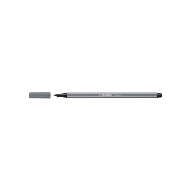 Viltstift STABILO Pen 68/96 medium donkergrijs