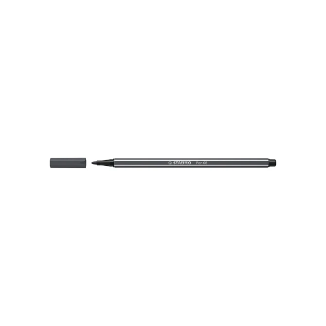 Viltstift STABILO Pen 68/97 medium diepkoud grijs