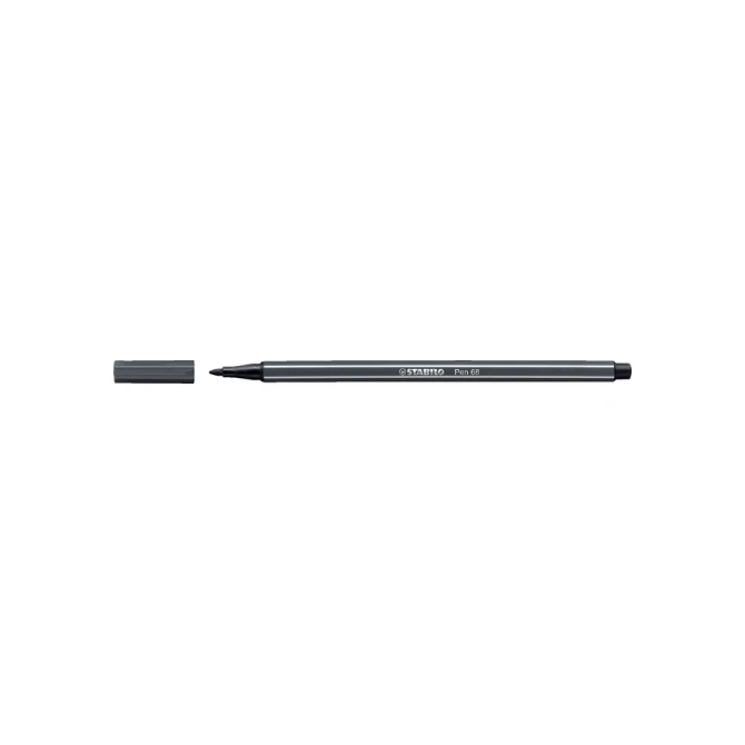Viltstift STABILO Pen 68/97 medium diepkoud grijs
