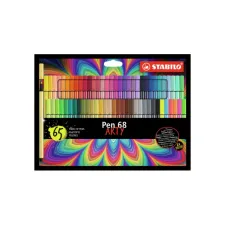 Viltstift STABILO Pen 68 Arty medium assorti set à 65 stuks