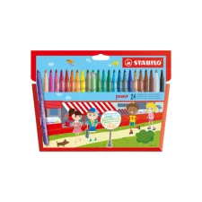Viltstift STABILO power 280/24 assorti etui à 24 stuks