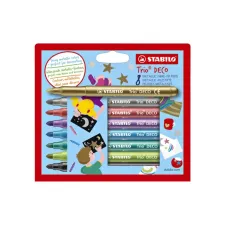 Viltstift STABILO Trio deco metallic assorti etui à 8 stuks