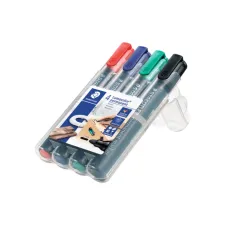 Viltstift Staedtler 352 rond assorti 2mm set à 4 stuks assorti