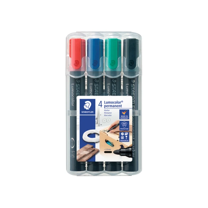 Viltstift Staedtler 352 rond assorti 2mm set à 4 stuks assorti