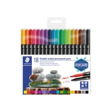 Viltstift Staedtler Design Journey permanent dubbele punt 18 kleuren