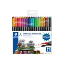 Viltstift Staedtler Design Journey permanent dubbele punt 36 kleuren