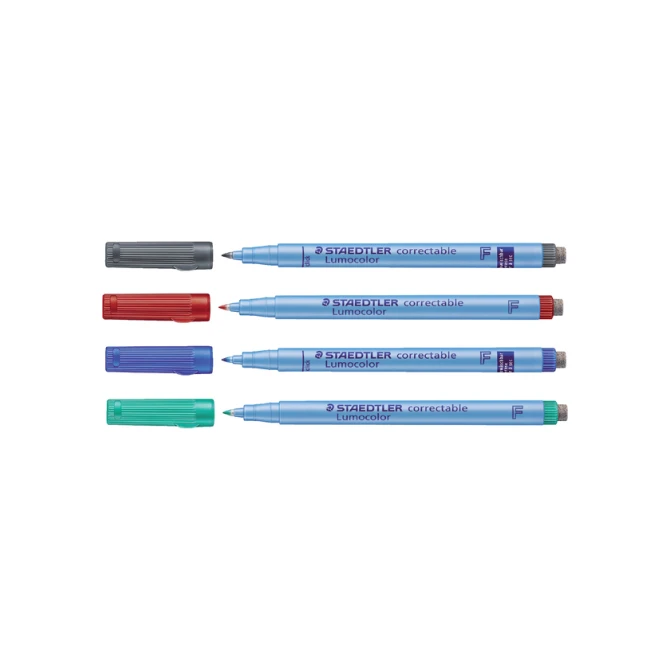 Viltstift Staedtler Lumocolor 305 non permanent correctable F zwart