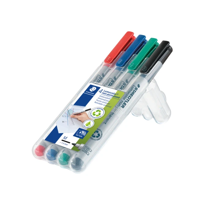 Viltstift Staedtler Lumocolor 315 non permanent M set à 4 stuks assorti