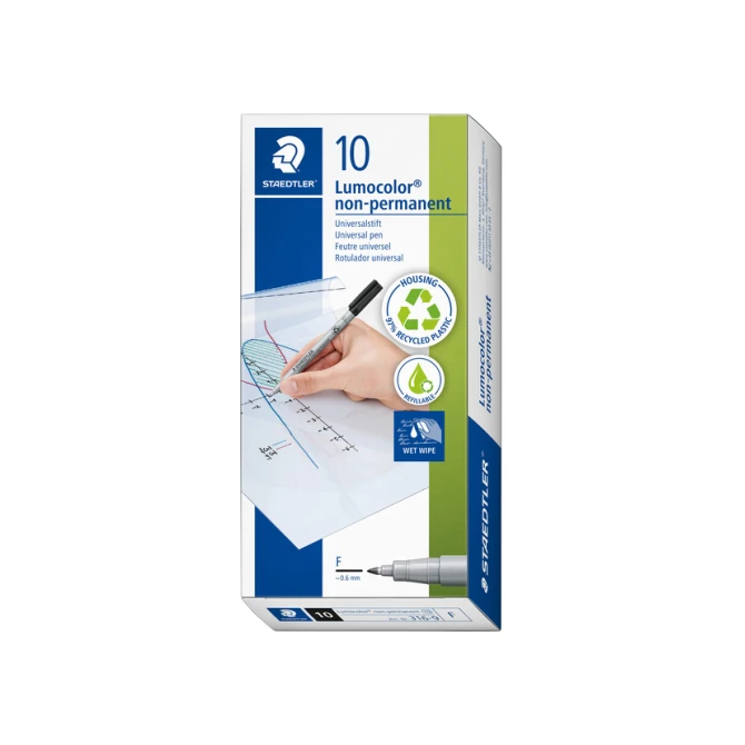 Viltstift Staedtler Lumocolor 316 non permanent F zwart