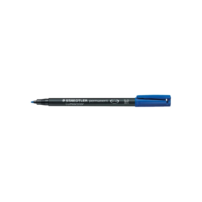 Viltstift Staedtler Lumocolor 317 permanent M blauw