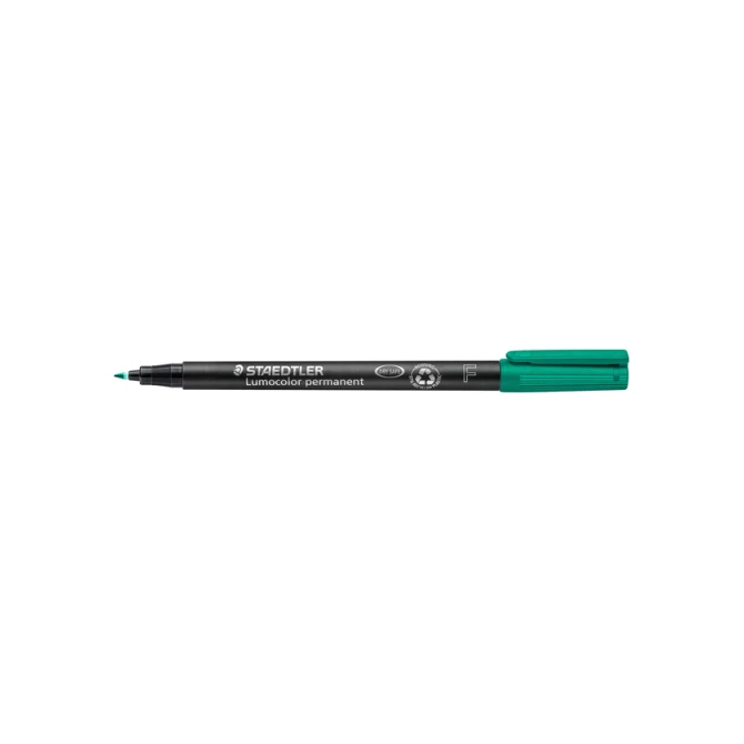 Viltstift Staedtler Lumocolor 318 permanent F groen