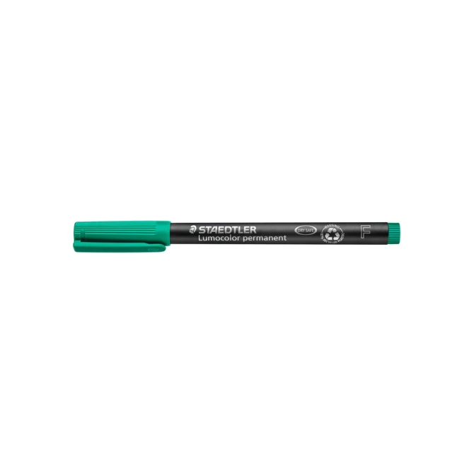 Viltstift Staedtler Lumocolor 318 permanent F groen