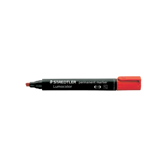Viltstift Staedtler Lumocolor 350 permanent schuin rood