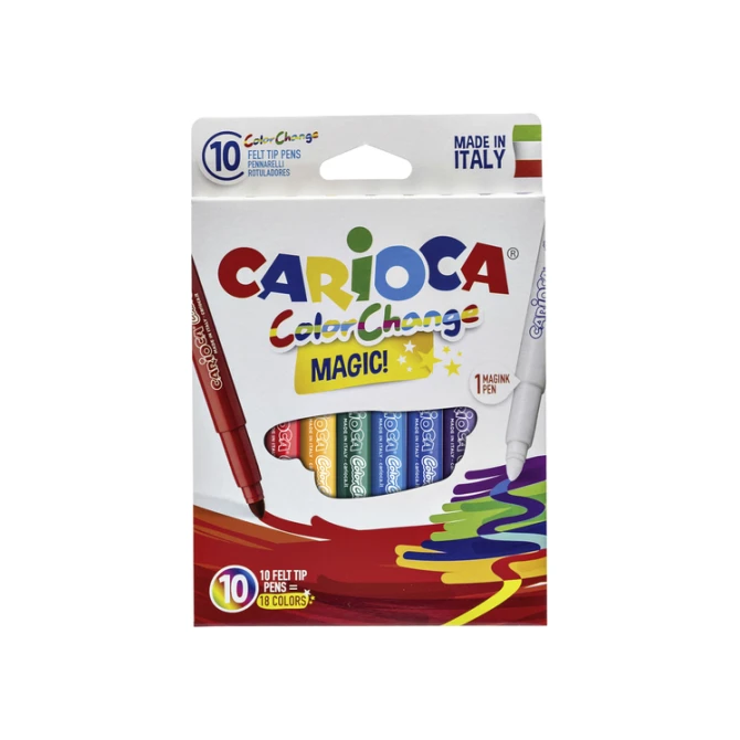 Viltstiften Carioca Magic set à 10 stuks assorti