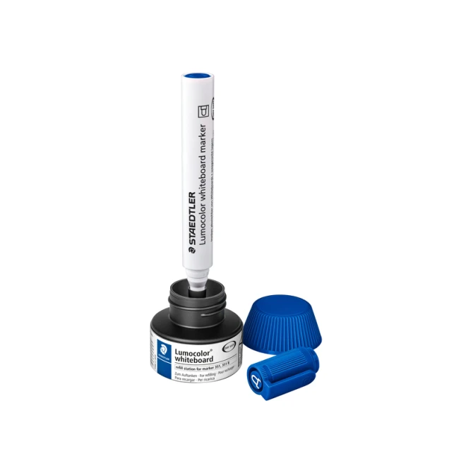 Viltstiftvulling Staedtler Lumocolor whiteboard 30ml blauw