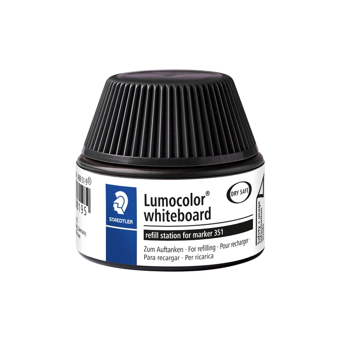 Viltstiftvulling Staedtler Lumocolor whiteboard 30ml zwart