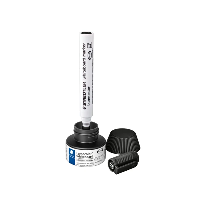Viltstiftvulling Staedtler Lumocolor whiteboard 30ml zwart