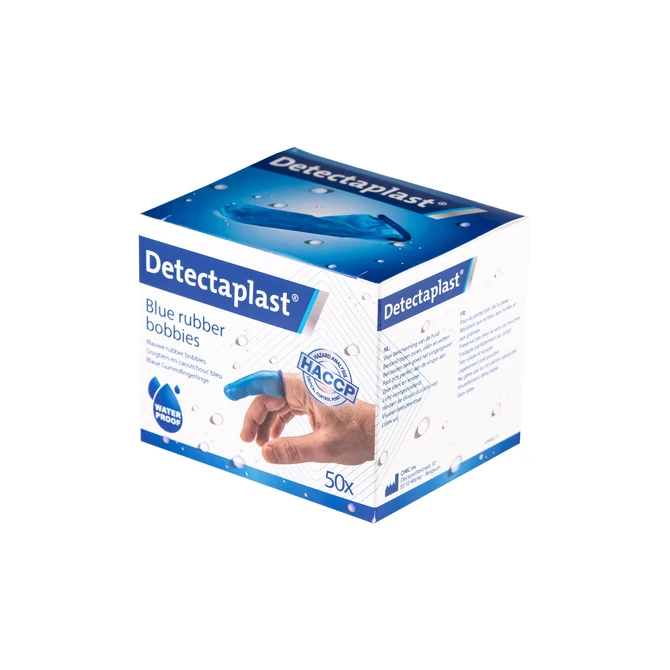 Vingerlingen Detectaplast rubber blauw 50 stuks