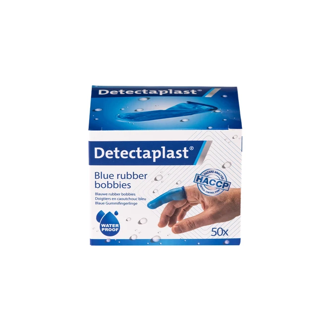 Vingerlingen Detectaplast rubber blauw 50 stuks