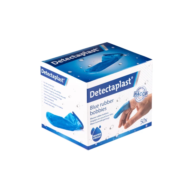 Vingerlingen Detectaplast rubber blauw 50 stuks