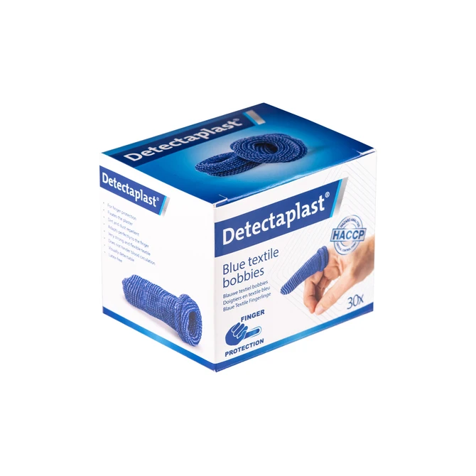 Vingerlingen Detectaplast textiel blauw 30 stuks