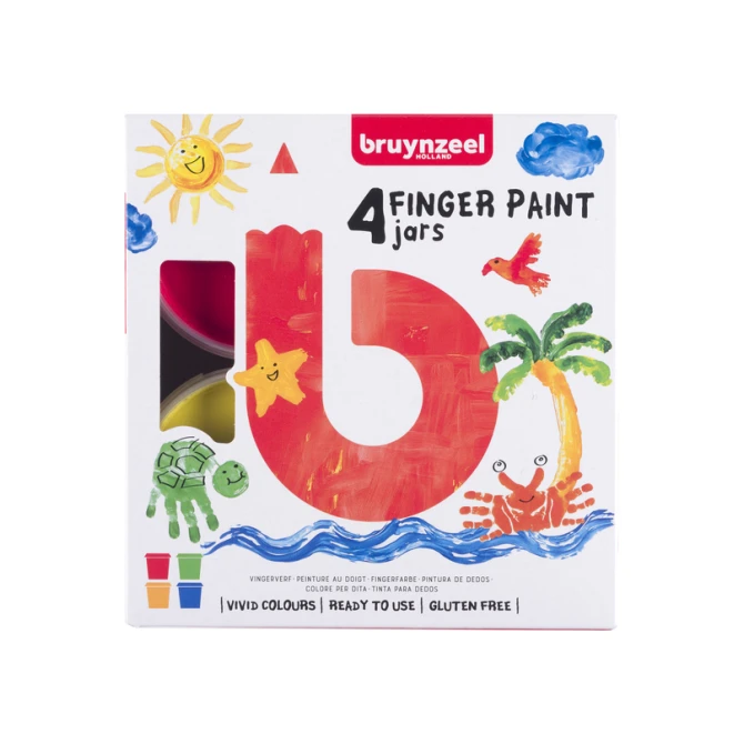 Vingerverf Bruynzeel Kids set à 4 kleuren