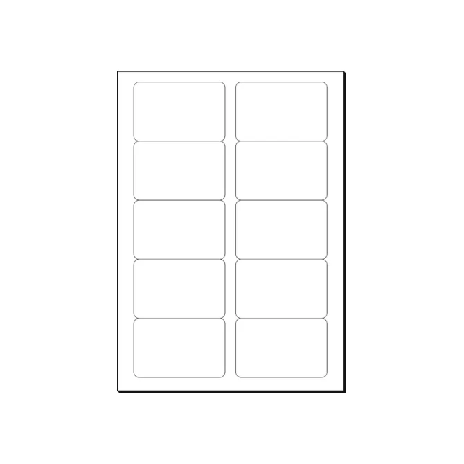 Visitekaart Sigel 85x55mm blanco 225gr ronde hoeken wit 100 stuks