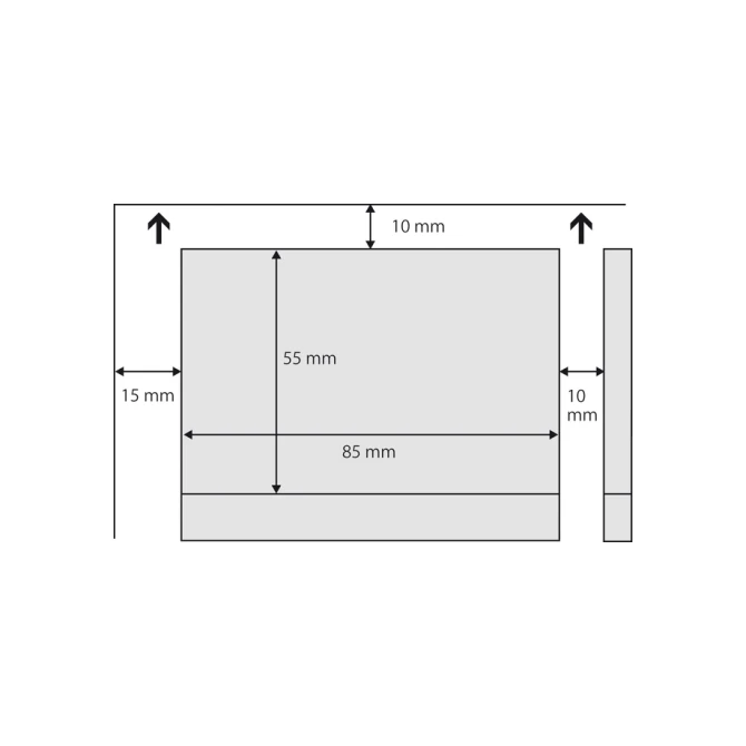 Visitekaart Sigel 85x55mm blanco 225gr ronde hoeken wit 100 stuks