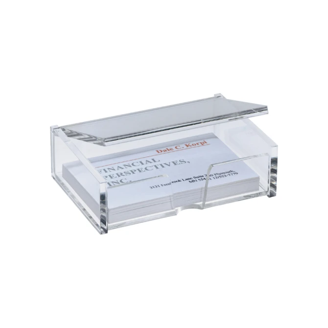 Visitekaartbox Sigel VA112 voor 80 kaarten 90x58mm acryl glashelder