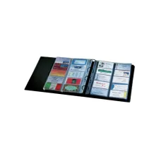 Visitekaartringband Sigel VZ301 voor 400 kaarten 90x58mm velvet zwart