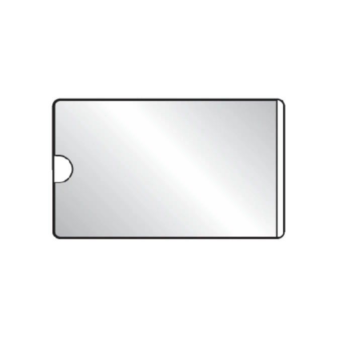 Visitekaarttas Djois 95x60mm zelfklevend korte zijde open transparant 10 stuks