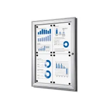 Vitrinebord Quantore luxe 4x A4 zilver