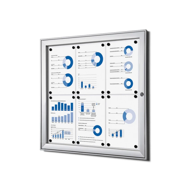 Vitrinebord Quantore luxe 6x A4 zilver