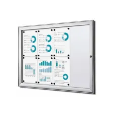 Vitrinebord Quantore luxe 8x A4 B1 gecertificeerd zilver