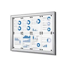 Vitrinebord Quantore luxe 8x A4 zilver