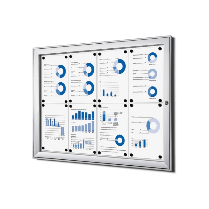 Vitrinebord Quantore luxe 8x A4 zilver