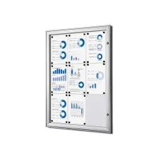 Vitrinebord Quantore luxe 9x A4 zilver