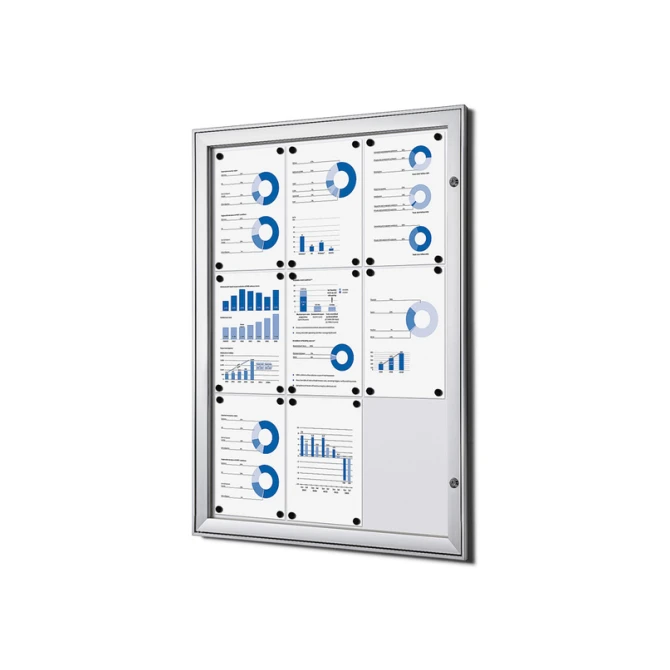 Vitrinebord Quantore luxe 9x A4 zilver