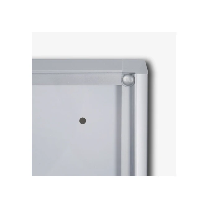 Vitrinebord Quantore voor binnen 4x A4 zilver