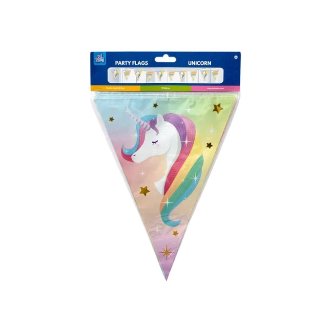 Vlaggenlijn Unicorn folie 10 meter