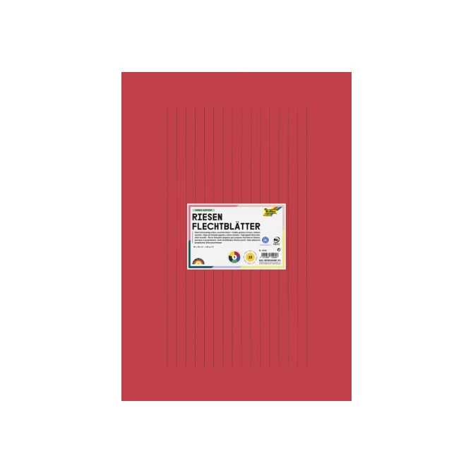 Vlechtpapier Folia 130gr 35x50cm 10 vel assorti kleuren