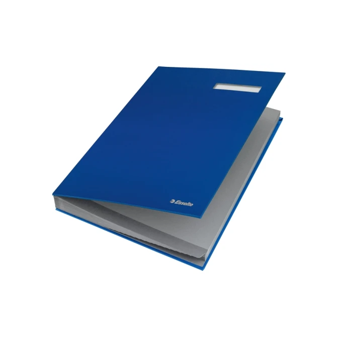 Vloeiboek Esselte karton 20 tabbladen blauw